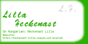 lilla heckenast business card